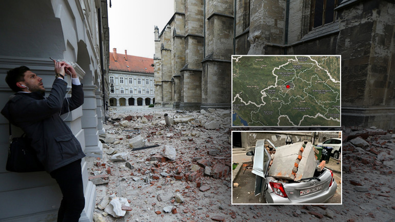 Ισχυρός σεισμός 5,3R στο Ζάγκρεμπ Ισχυρός σεισμός 5,3R στο Ζάγκρεμπ