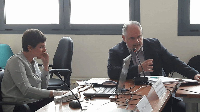 Στη φωτογραφία η Mariana Mazzucato από την συμμετοχή της σε συζήτηση που διοργάνωσε τον Μάιο του 2016 ο τότε Αν. Υπουργός Έρευνας και Καινοτομίας του ΥΠΠΕΘ καθηγ. Κώστας Φωτάκης με θέμα «Η Δημόσια Επένδυση για την Έρευνα και την Καινοτομία σε καιρό κρίσης».