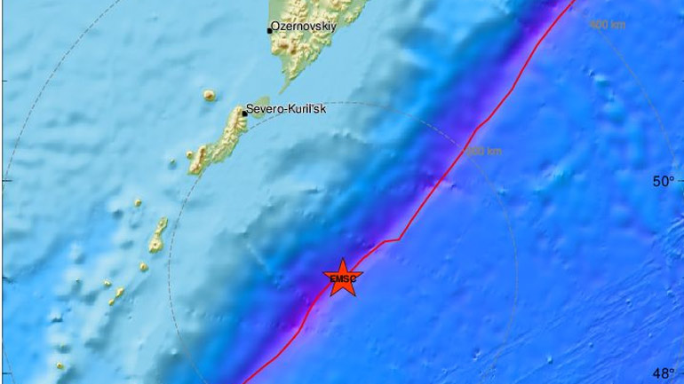 Ισχυρός σεισμός 7,6R στις Κουρίλες Νήσους Ισχυρός σεισμός 7,6R στις Κουρίλες Νήσους