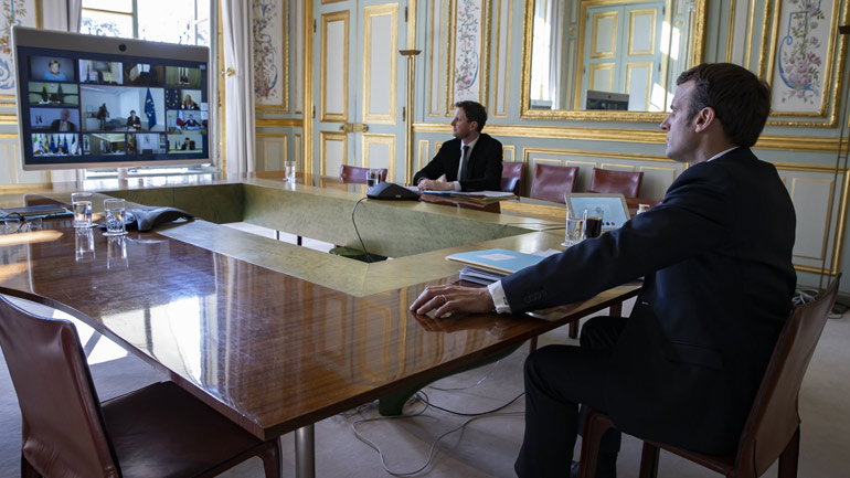 Μακρόν: Με την κρίση του κορωνοϊού διακυβεύεται η επιβίωση του ευρωπαϊκού εγχειρήματος