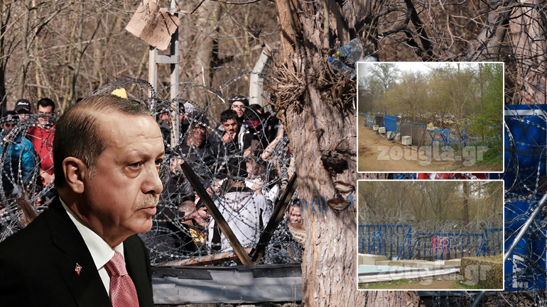 Εκκένωσε τους καταυλισμούς μεταναστών στον Έβρο o Ερντογάν Εκκένωσε τους καταυλισμούς μεταναστών στον Έβρο o Ερντογάν
