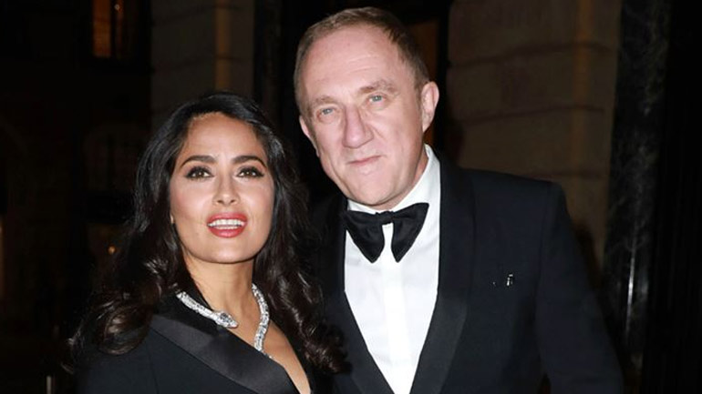 Salma Hayek: Ο σύζυγός της θα δωρίσει 3 εκατομμύρια μάσκες για την μάχη με τον κορωνοϊό