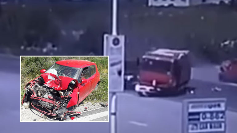 Καρέ-καρέ το τροχαίο με το πυροσβεστικό όχημα στην Κρήτη