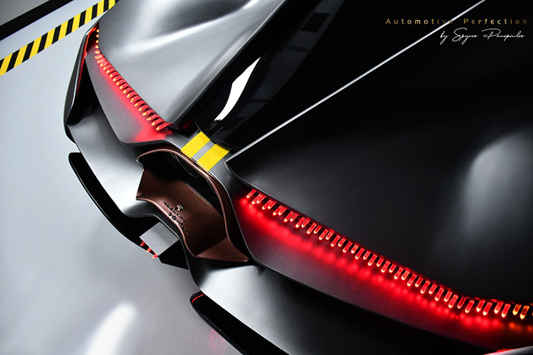 Τεχνολογια Matrix LED για τα πίσω φωτιστικά σώματα του ελληνικού hyper car της Spyros Panopoulos Automotive...