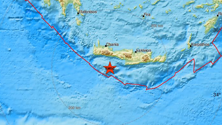 Σεισμός 4 Ρίχτερ στην Κρήτη