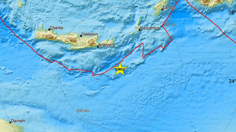 Σεισμός 3,4 Ρίχτερ στην Κρήτη