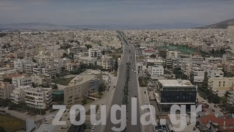 Εικόνες από drone: Η κίνηση στη Λεωφόρο Βουλιαγμένης εν μέσω πανδημίας