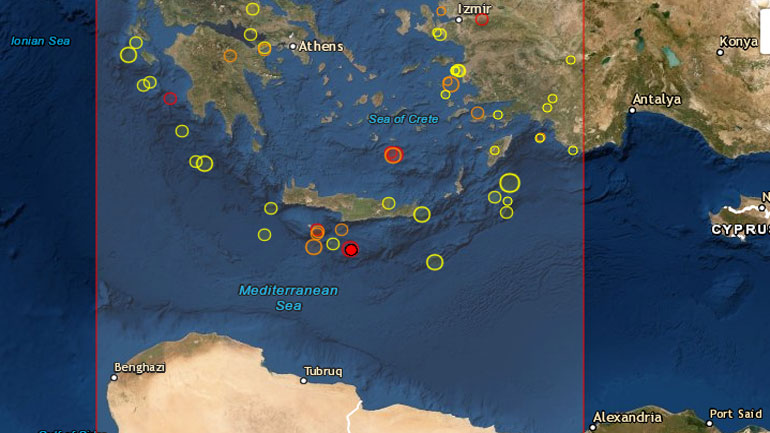 Σεισμός 3,8 Ρίχτερ στην Κρήτη