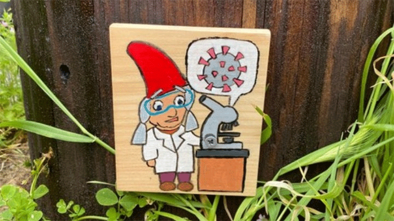 Εκ νέου στο Όκλαντ ζωγραφιές με νάνους, αυτήν τη φορά με θέμα τον κορωνοϊό