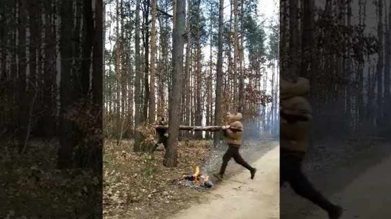 Ήθελαν να κόψουν έναν κορμό δέντρου στη μέση