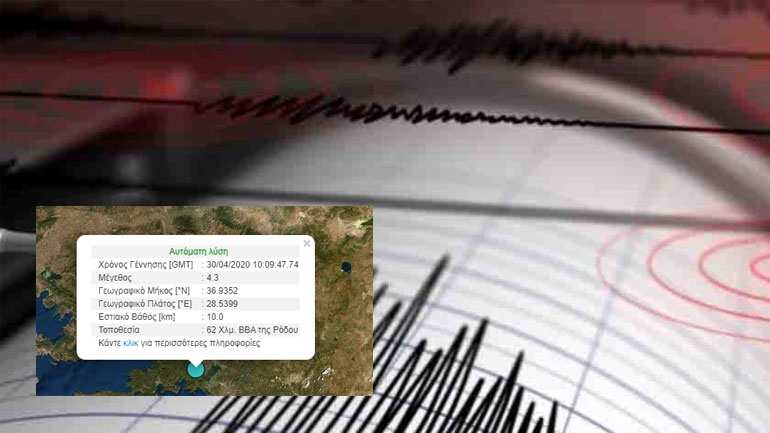 Σεισμός 4,3 Ρίχτερ στη νοτιοδυτική Τουρκία