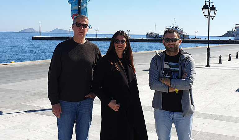 Από αριστερά: Σπύρος Φαρδέλλος, Χριστίνα Μαναβέλη και Βασίλης Σαρημπαλίδης