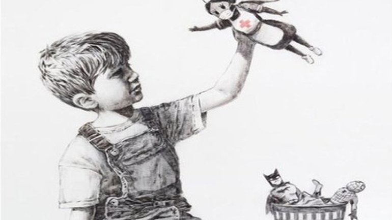 Συγκινεί ο Banksy: Μια Βρετανίδα νοσηλεύτρια ο σούπερ ήρωας ενός παιδιού