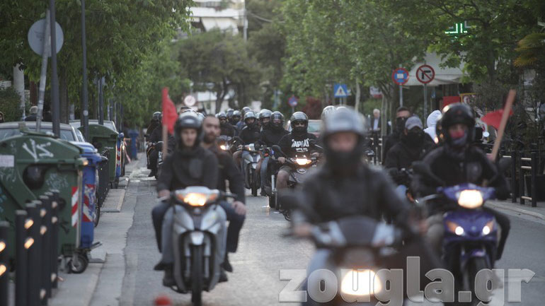 Μοτοπορεία από αντιεξουσιαστές στην Αγ. Παρασκευή