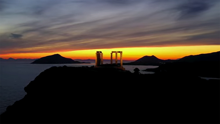 Ο υπέροχος Ναός του Ποσειδώνα από ψηλά