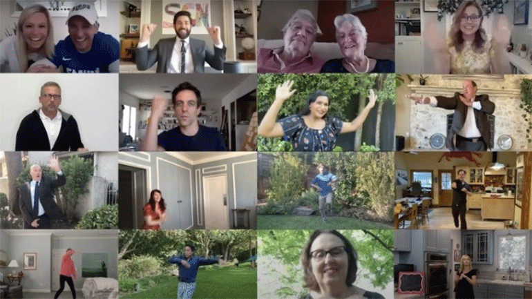 Διαδικτυακός γάμος, με παρούσα όλη τη σύνθεση του «The Office»