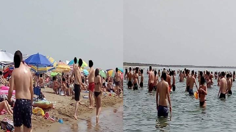 «Πλημμύρισε» από λουόμενους η παραλία της Καλόγριας στην Αχαΐα