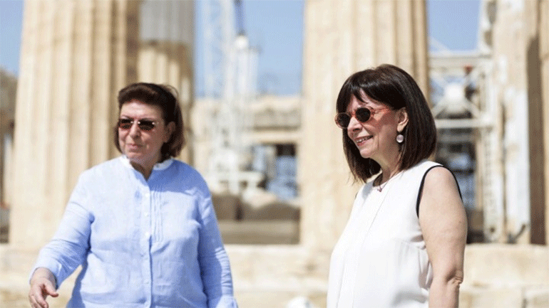 Κατερίνα Σακελλαροπούλου από την Ακρόπολη: Τα μάρμαρα έλαμπαν όπως στον στίχο του Σεφέρη