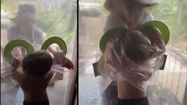 Μια αγκαλιά κατά τη διάρκεια της πανδημίας