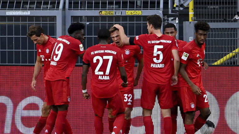 Γερμανία: «Διπλό» τίτλου για την Μπάγερν, νίκησε 1-0 εκτός έδρας την Ντόρτμουντ Γερμανία: «Διπλό» τίτλου για την Μπάγερν, νίκησε 1-0 εκτός έδρας την Ντόρτμουντ