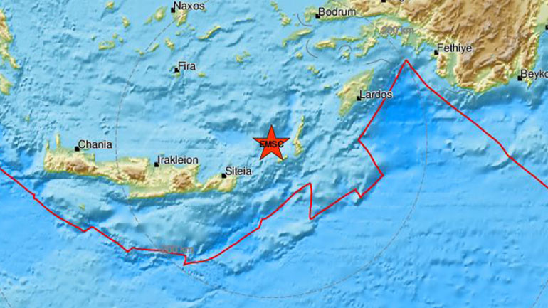 Νέα σεισμική δόνηση 4,4 Ρίχτερ στην Κάσο