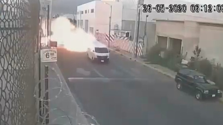 Ανάφλεξη αερίου σε δρόμο