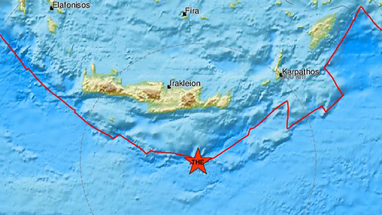 Σεισμός 3,5 Ρίχτερ στην Κρήτη