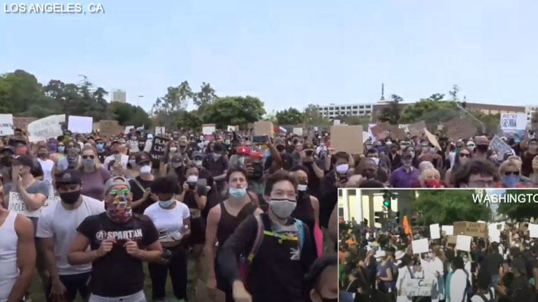 Ηρεμία επικράτησε στις χθεσινές αντιρατσιστικές διαδηλώσεις στην Ουάσινγκτον