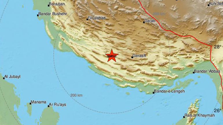 Σεισμός 5,8 Ρίχτερ στο νότιο Ιράν