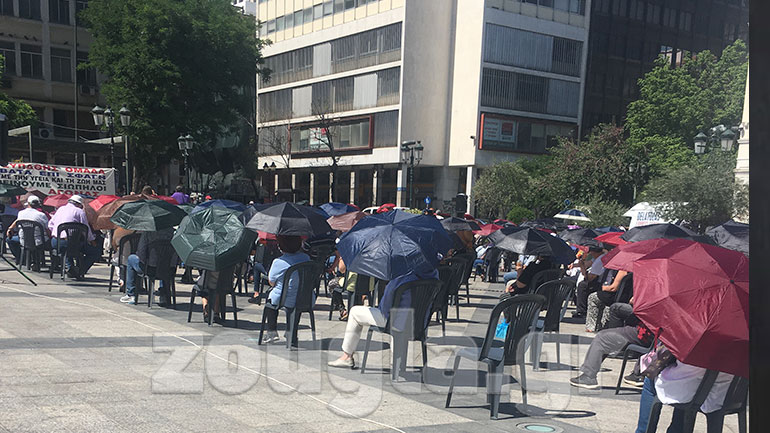 Συνέντευξη τύπου των συνταξιούχων στην Κοτζιά