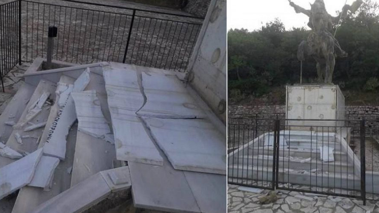 Βανδάλισαν μνημείο του Κολοκοτρώνη στη Μεσσηνία