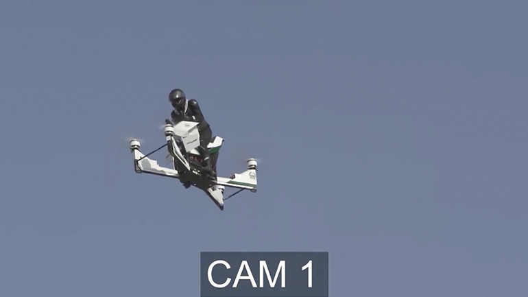 H πτήση με το hoverbike πήγε στραβά