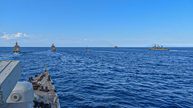 Άσκηση του Πολεμικού Ναυτικού με συμμετοχή αεροσκαφών της Πολεμικής Αεροπορίας