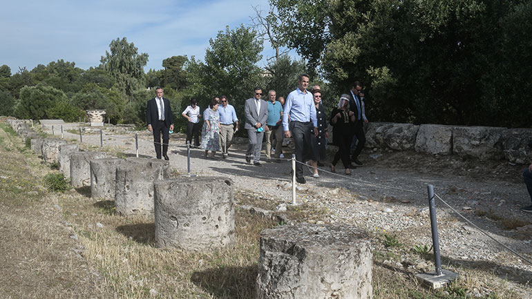 Επίσκεψη Μητσοτάκη στον αρχαιολογικό χώρο και το Μουσείο της Αρχαίας Αγοράς
