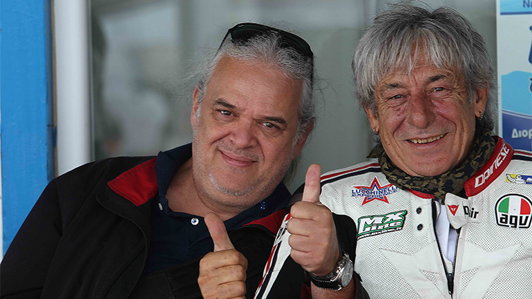 Φωτογραφία από το περυσινό "Track Legends" που παραγματοποιήθηκε στις Σέρρες. Εδώ, παρέα με το Νίκο Βιτσιλάκη.