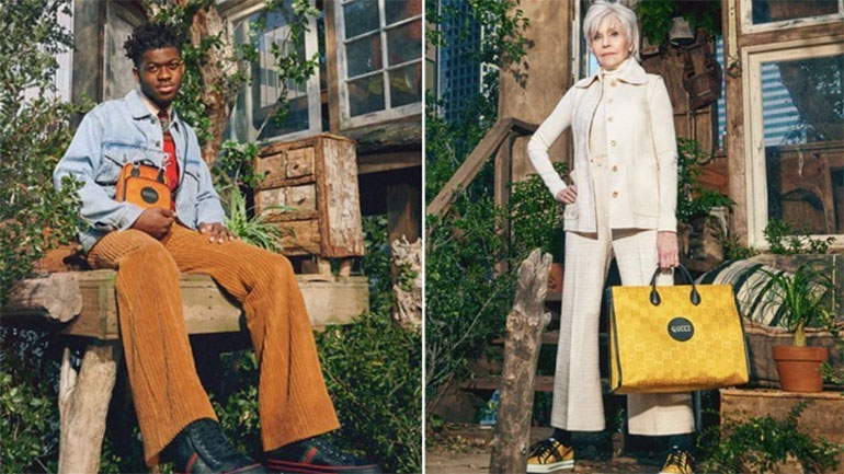 Τζέιν Φόντα και ο Lil Nas X στην καμπάνια της βιώσιμης συλλογής μόδας του Gucci