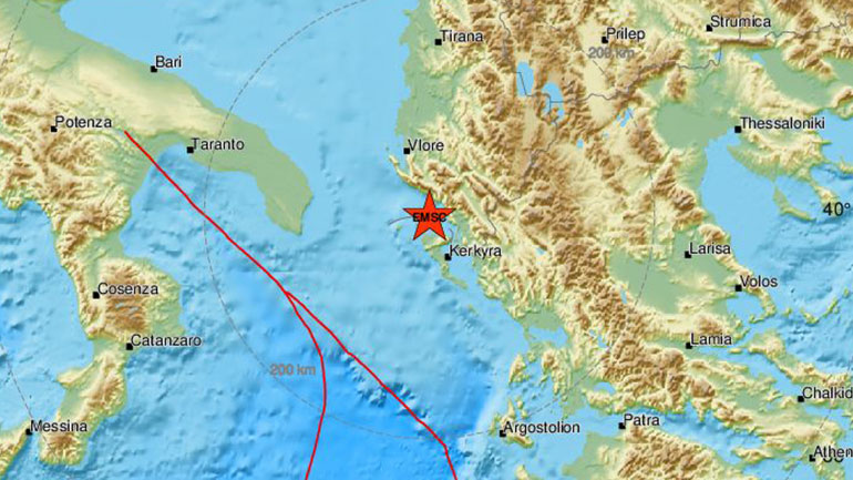 Σεισμός 3,6 Ρίχτερ κοντά στην Κέρκυρα