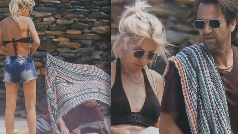 Ελένη Μενεγάκη: Βουτιές στην Άνδρο με τον Μάκη Παντζόπουλο