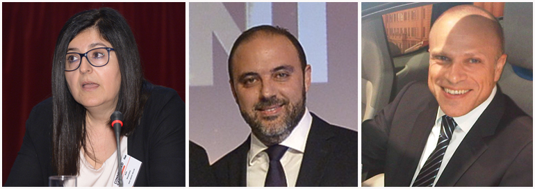 Από αριστερά: Βιβή Μπασκάκη, Μάνος Δρακωτός και Μάνος Παπαδογιάννης