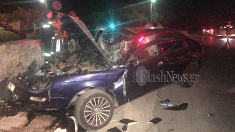 Κρήτη: Τροχαίο με δύο τραυματίες στη Χρυσοπηγή