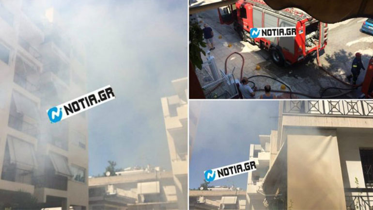 Πυρκαγιά στον Άλιμο – Εκκενώθηκε πολυκατοικία