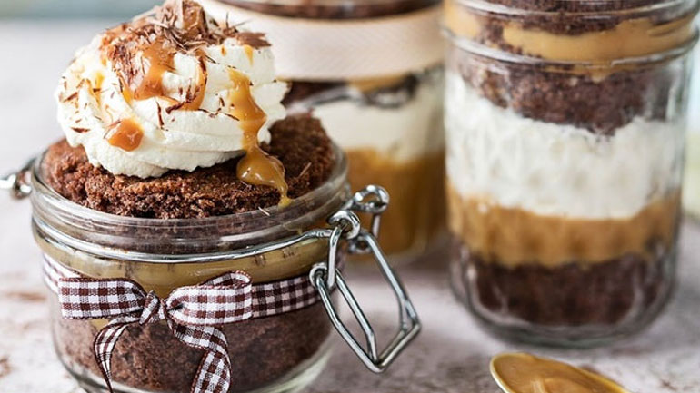 Lava cake με σοκολάτα και salted caramel