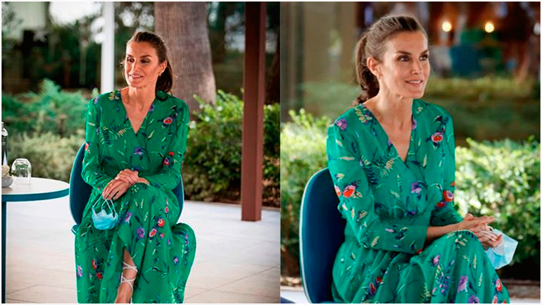 Η εντυπωσιακή εμφάνιση της βασίλισσας Letizia της Ισπανίας floral φόρεμα!