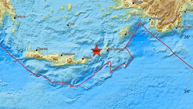 Σεισμός μεγέθους 3,3 Ρίχτερ στην Κρήτη
