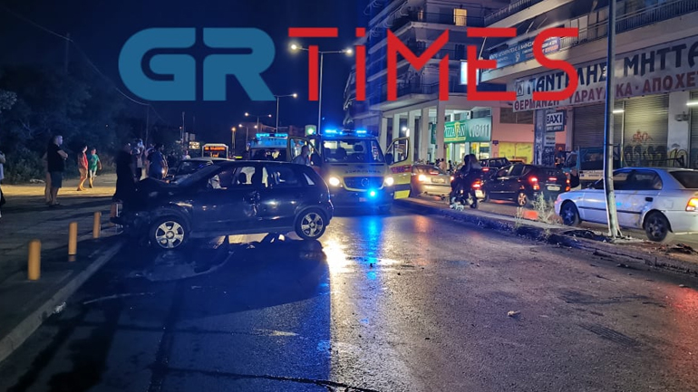 Δύο τραυματίες σε τροχαίο στη Θεσσαλονίκη