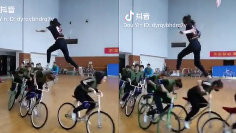 Τρέχοντας πάνω σε ποδηλάτες