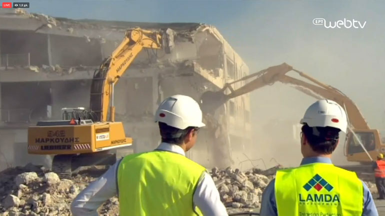 Ο Κ. Μητσοτάκης στην τελετή έναρξης των εργασιών στο Ελληνικό