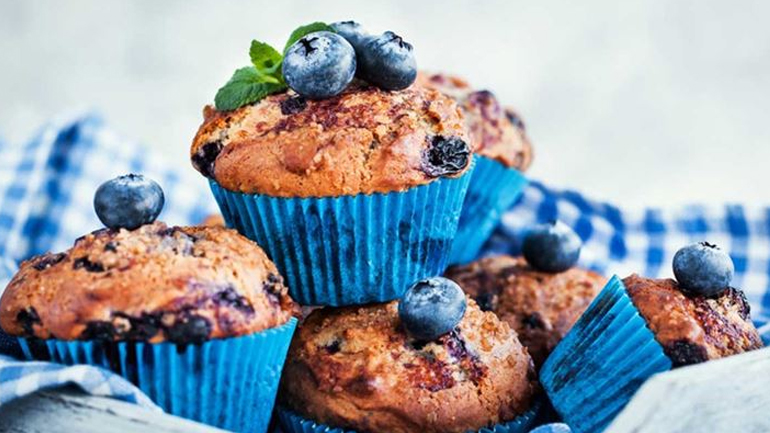 Blueberry Muffins: Ένα επιδόρπιο με λίγες θερμίδες!
