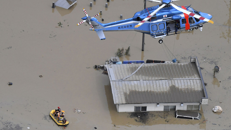 Ιαπωνία: Συνεχίζονται οι έρευνες των σωστικών συνεργείων μετά τις φονικές πλημμύρες