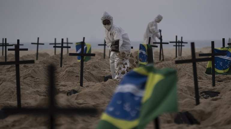 Βραζιλία-Covid-19: 1.254 νέοι θάνατοι και 45.305 νέα κρούσματα